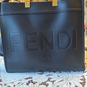 Authentic FENDI Sunshine black Leather MDRP $3250.00